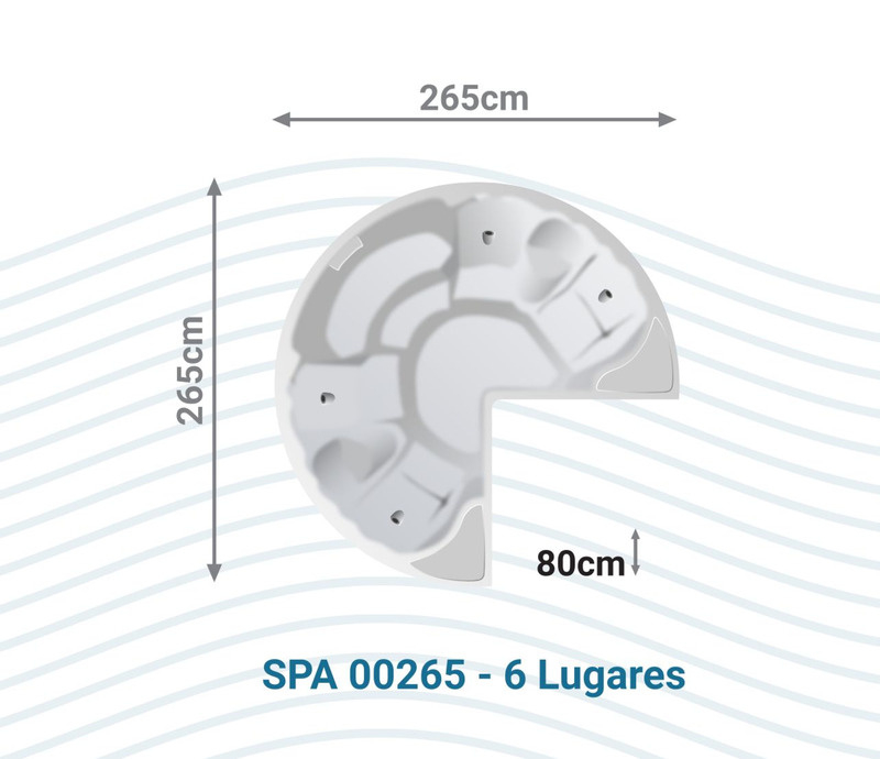 SPA Linear 6 Lugares - 2,65m - Image 2